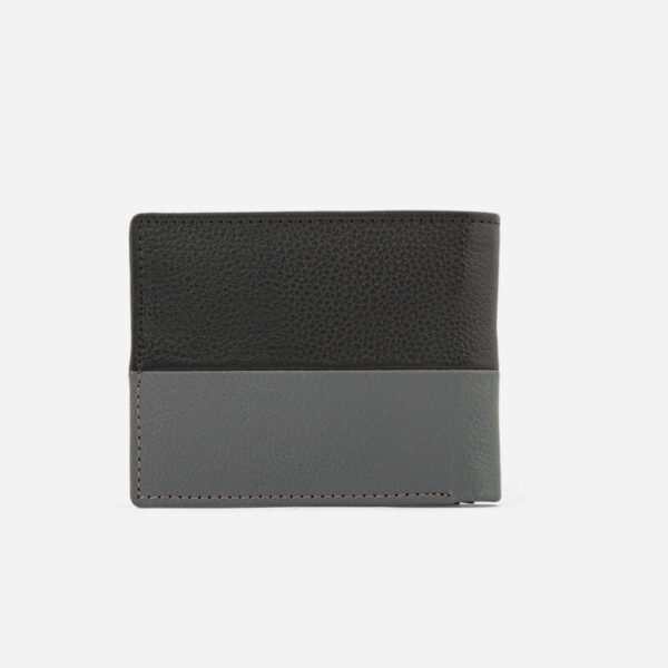 InfinitiStack Minimal Black & Grey Leather Wallet